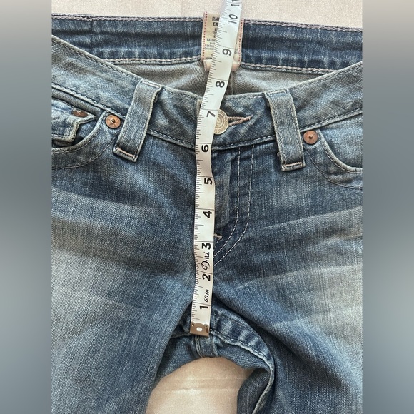 Tru Religion Vintage Women Straight Jeans Low Rise Y2K Blue Size 27 - Picture 6 of 11